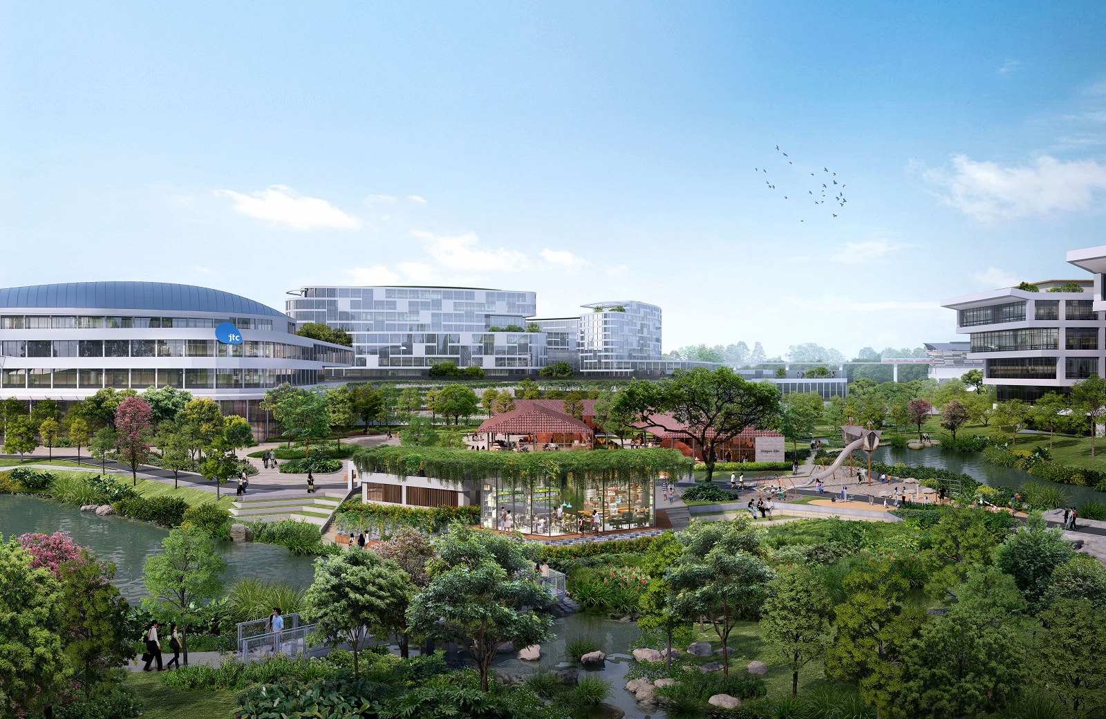Artist's impression of CleanTech Park in Jurong Innovation District