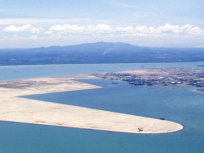 Reclaimed land in Tuas