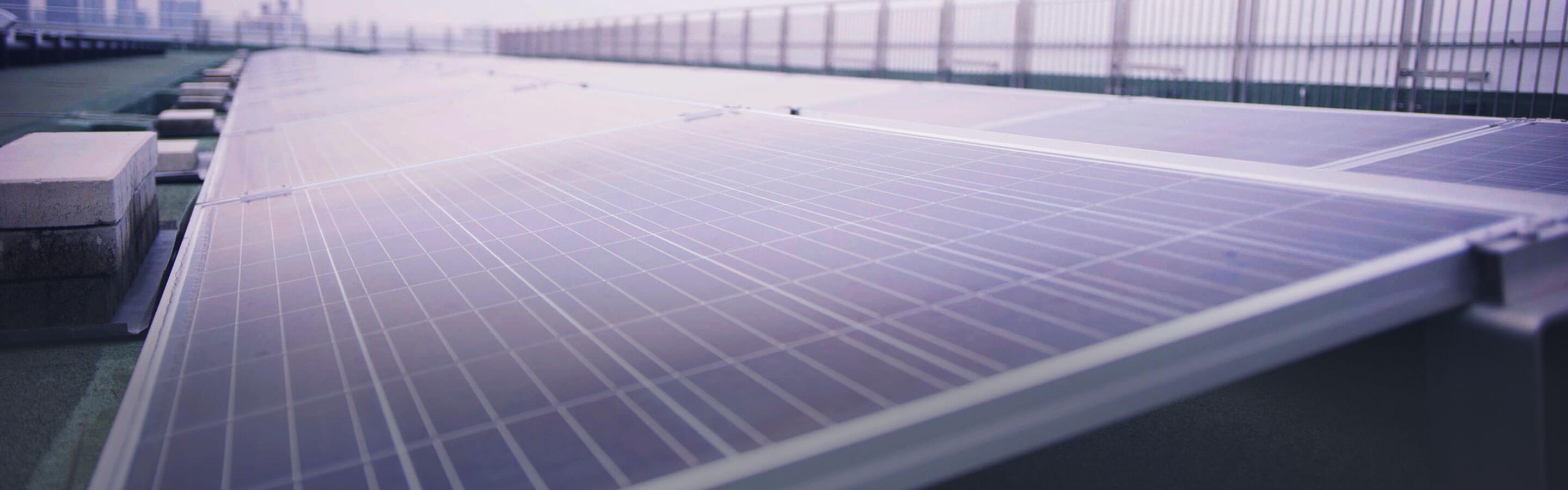 Solar panels generating renewable energy in a smart city