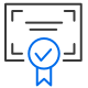 Certificate icon to represent programmes for businesses