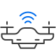 Drone icon to represent digital technology