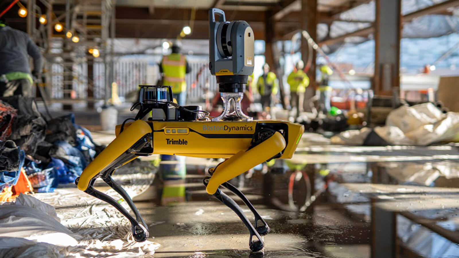 Spot robot captures laser scans of construction sites