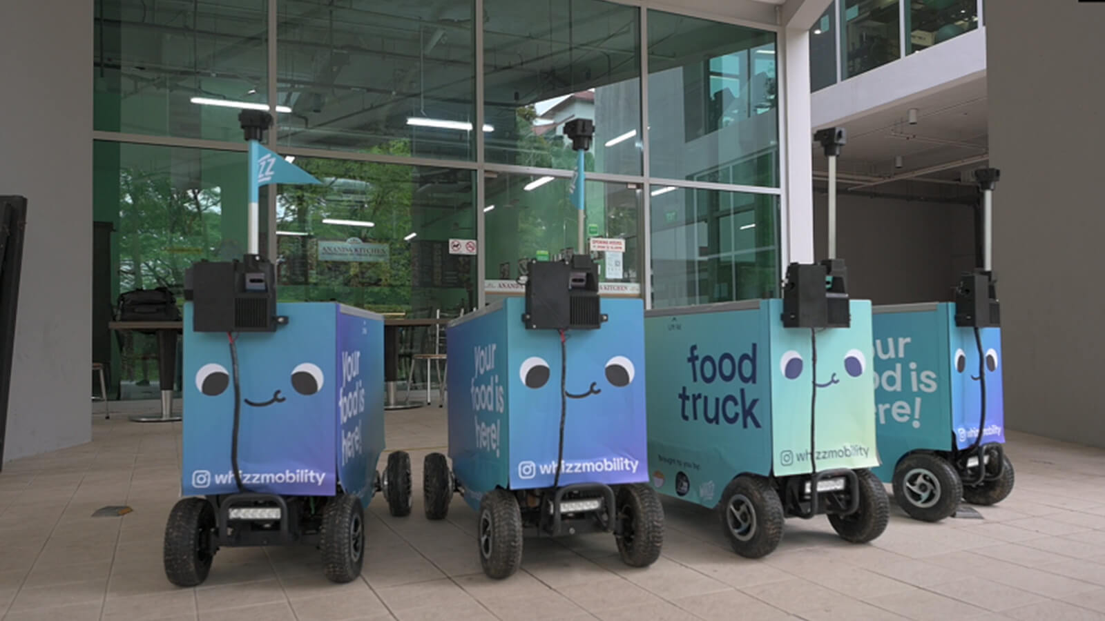 Whizz Mobility’s outdoor delivery robots, Foodbot