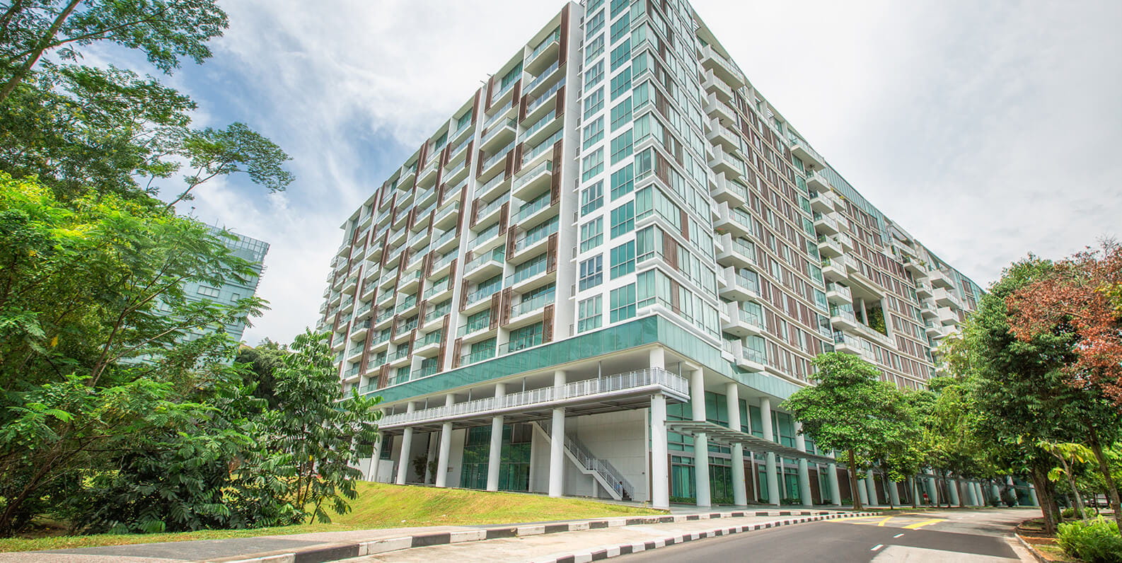 Exterior view of a condominium at one-north