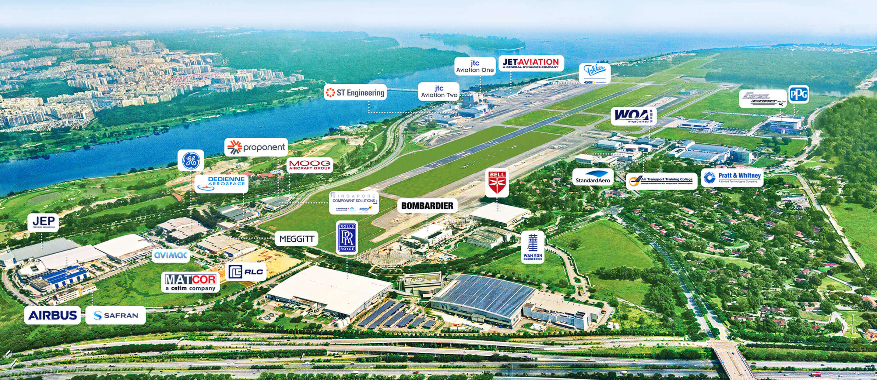 An overview of the companies at Seletar Aerospace Park