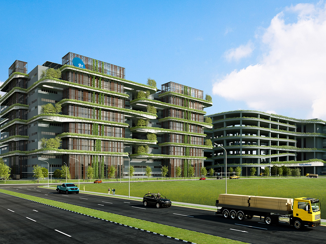 Artist's impression of the completed timMac @ Kranji building