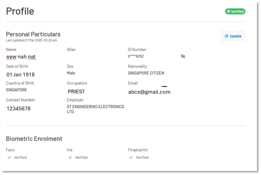 Jurong Island Online Pass System Profile