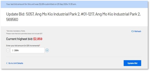 last e-bid amt