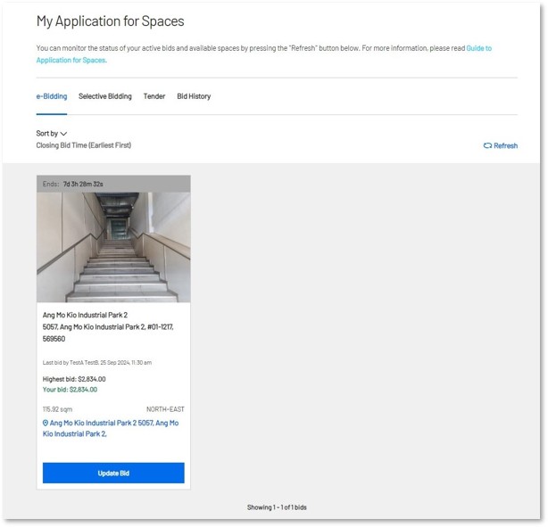 my application for spaces