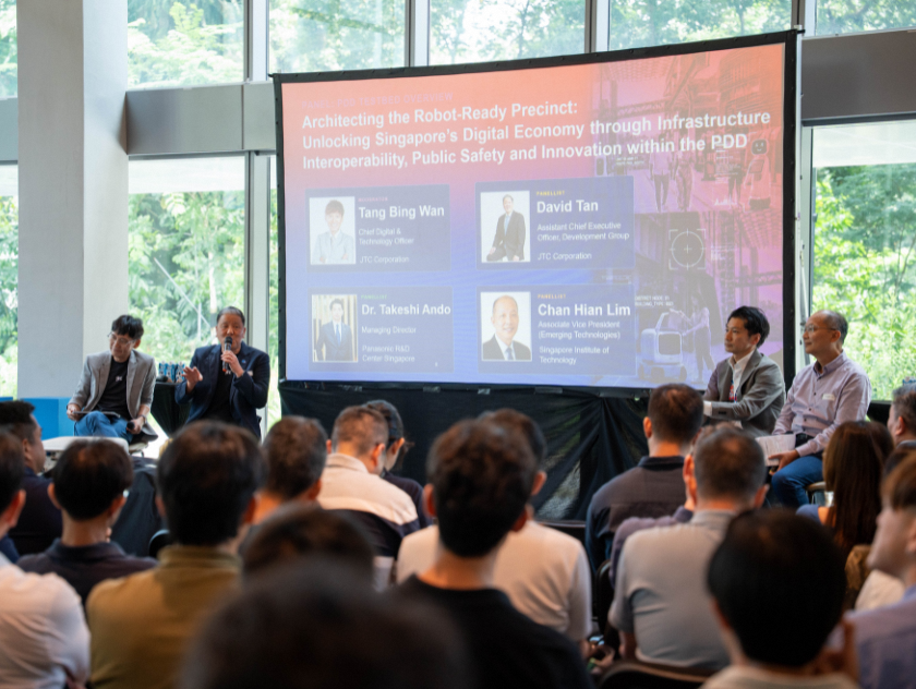At the Punggol Digital District Robotics Industry Day, co-organised by JTC, IMDA and NRP, bringing robots from lab to life was a central theme of the “Architecting the Robot-Ready Precinct” panel. 