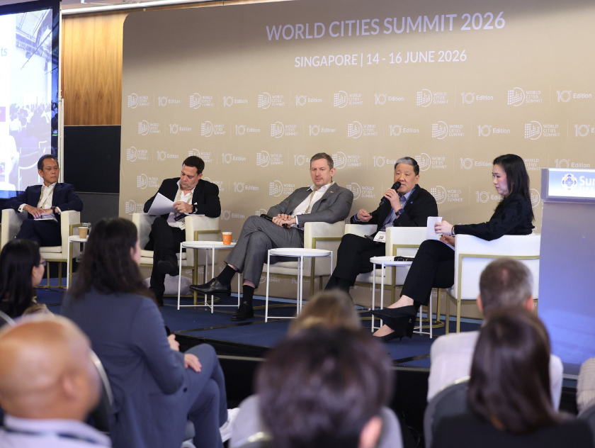 JTC ACEO David Tan at the Future of Industrial Ecosystems panel at World Cities Summit 2026