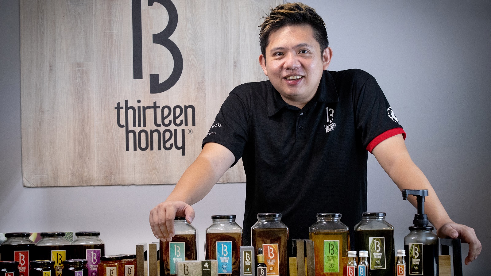 39-year-old Mr Javier Lau, CEO of 13 Honey