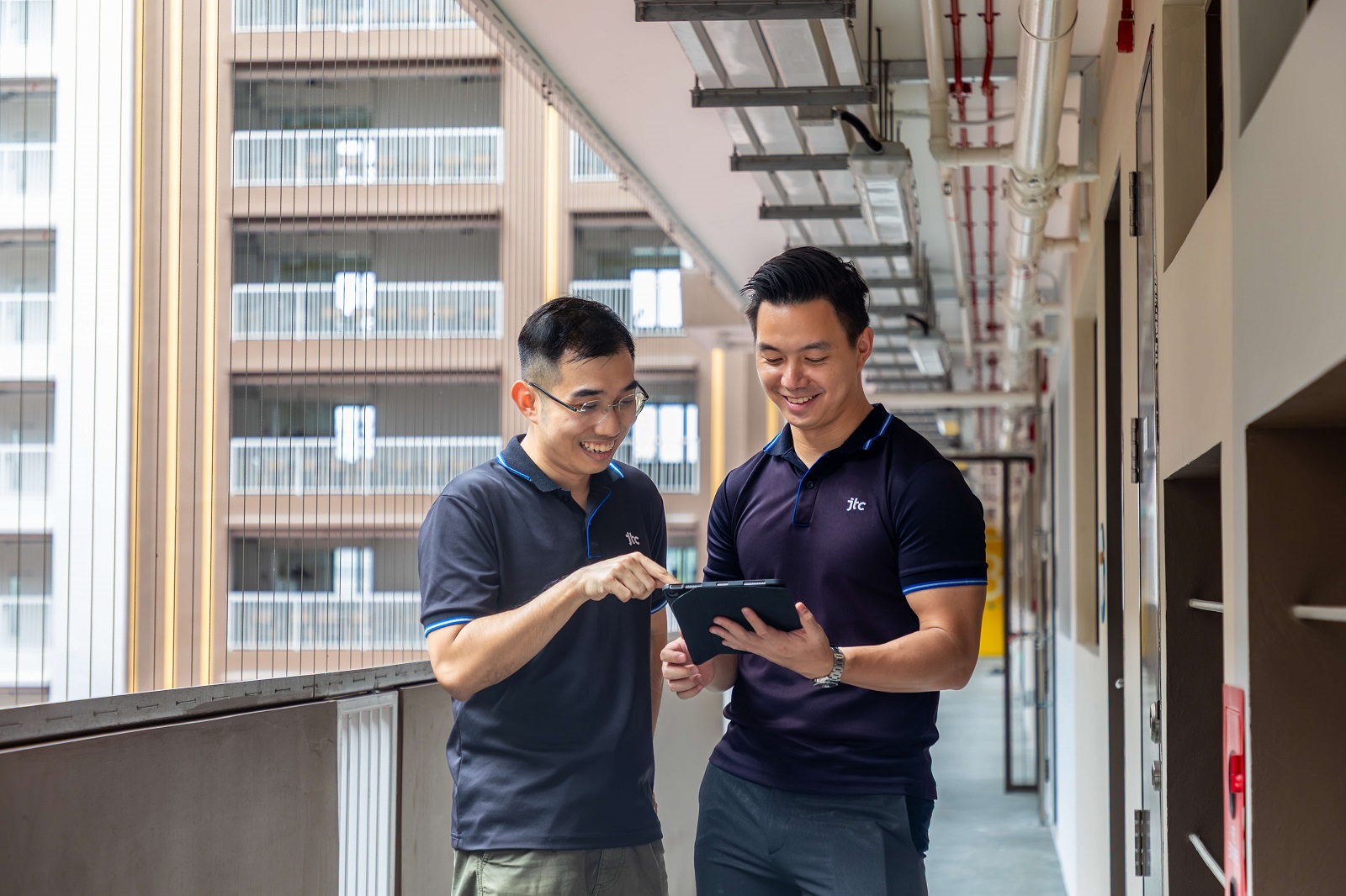 Goh Kwang Yi and Ng Kang Raye were part of the team behind the construction of Tukang Dormitory.