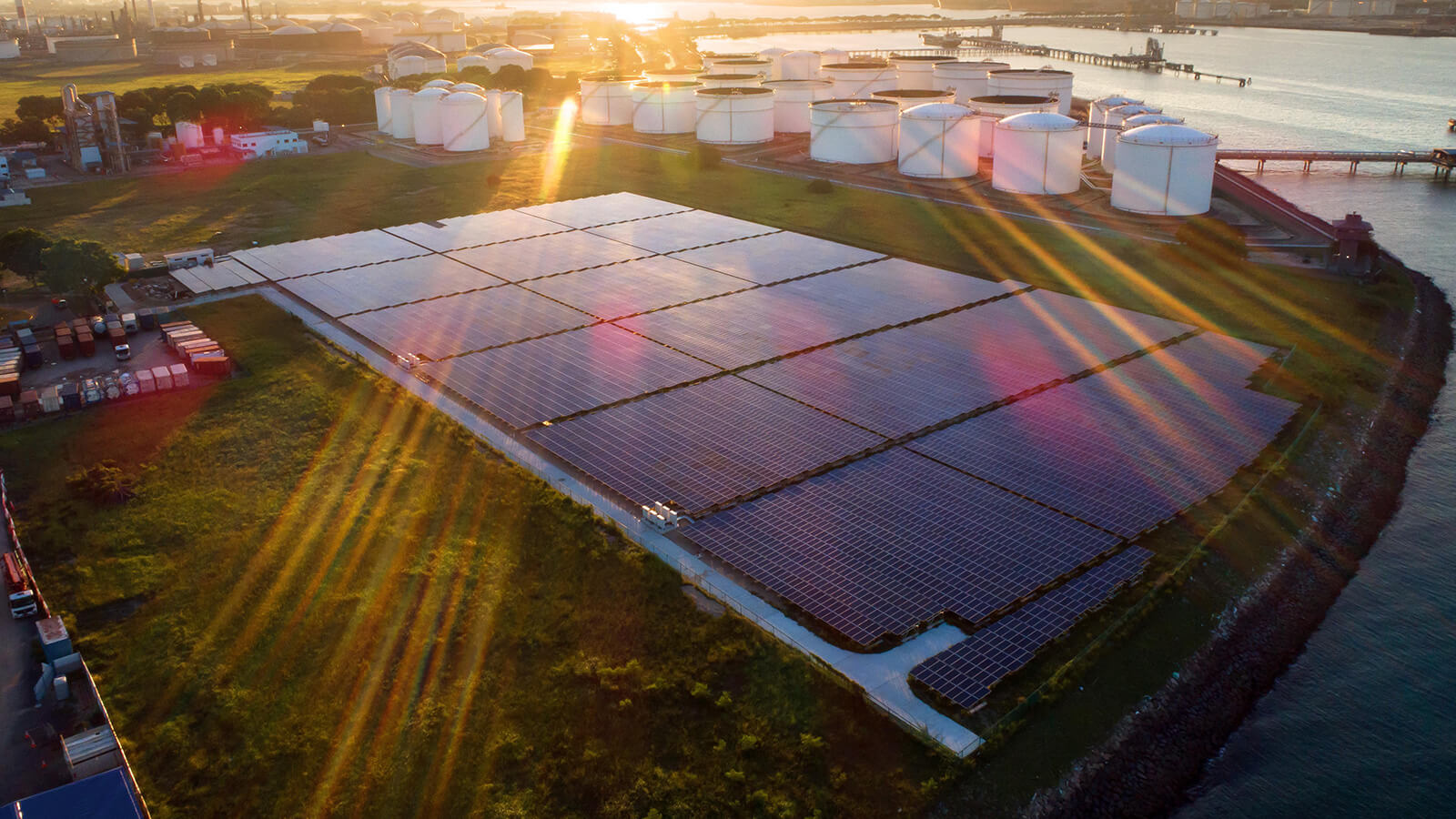 Solar panels installed on Jurong Island