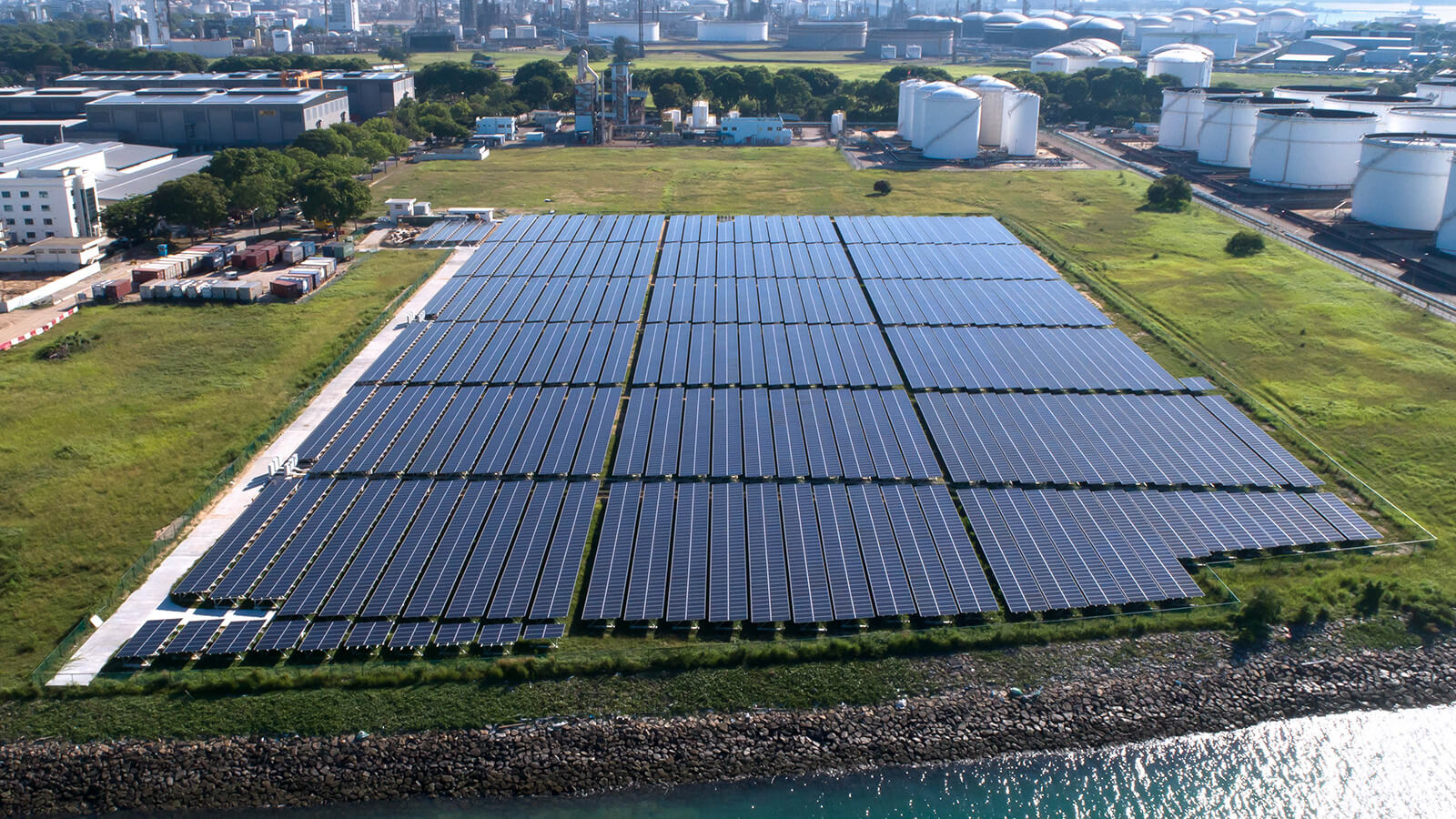 SolarLand installation on Jurong Island
