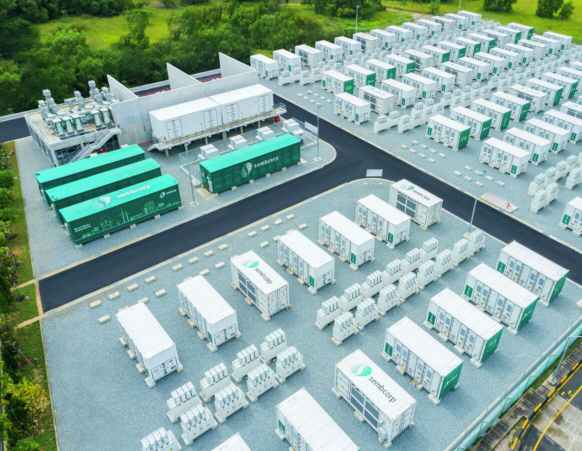 Sembcorp’s giant batteries are installed across Banyan and Sakra and span two hectares of land in total.