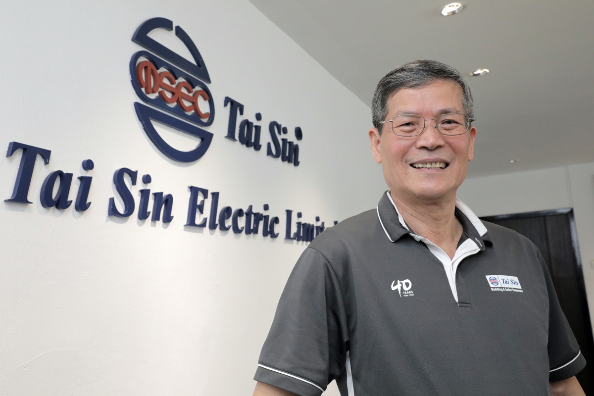 Mr Lin Chen Mou, 68, joined Tai Sin Electric Limited in 1983 and is currently the Executive Vice President and General Manager of the company. He has been with Tai Sin for nearly 38 years and has witnessed its growth over the years. (Photo: zaobao.sg)