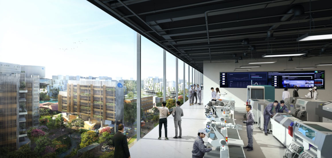 Artist impression of Jurong Industrial District Artist impression of Jurong Industrial District