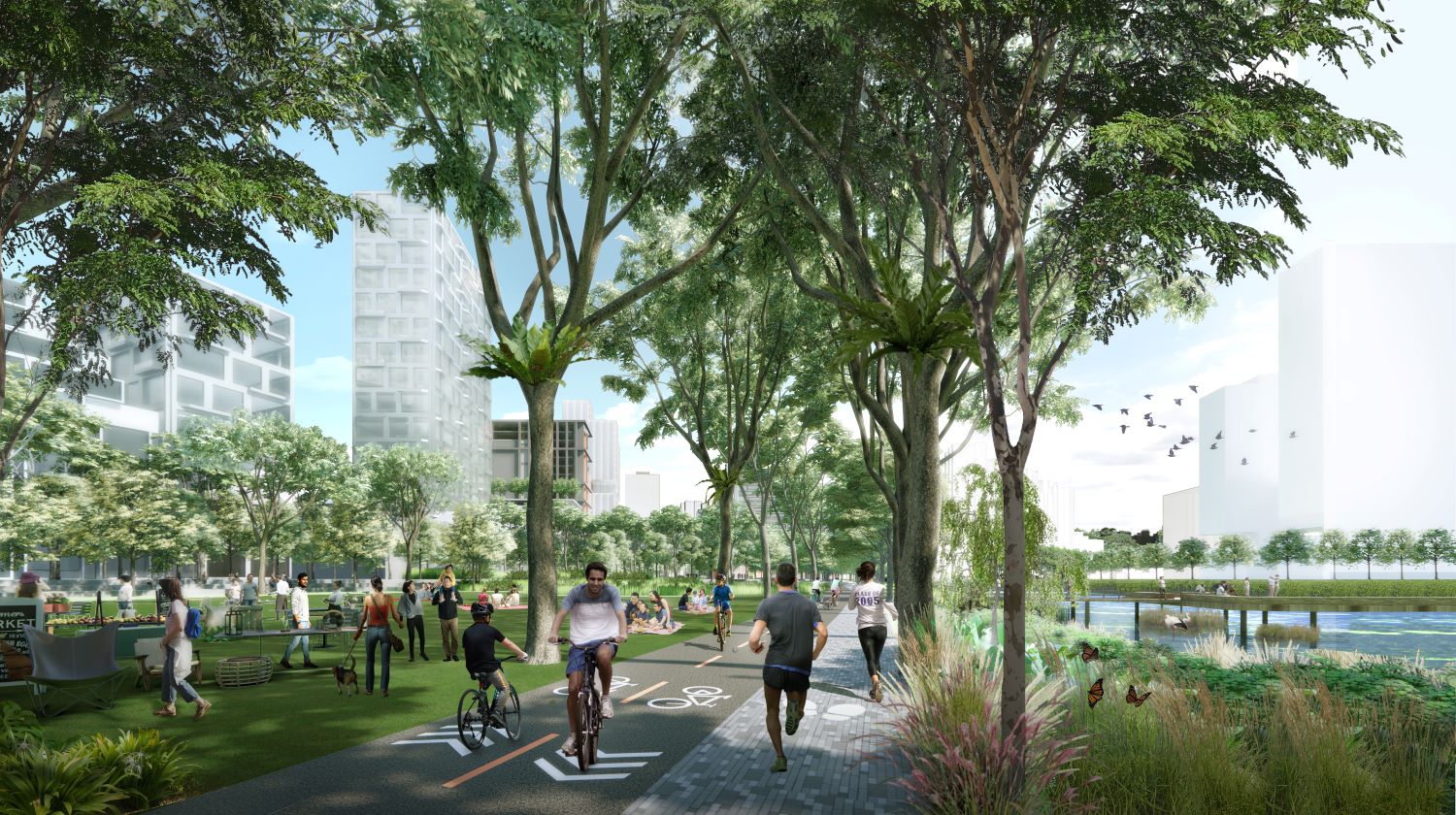 An artist’s impression of a rejuvenated Kallang-Kolam Ayer Industrial Estate