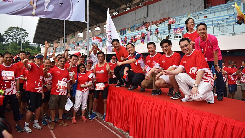 Participants in the Majulah Walk & Run, one of many community events co-organised by Gain City