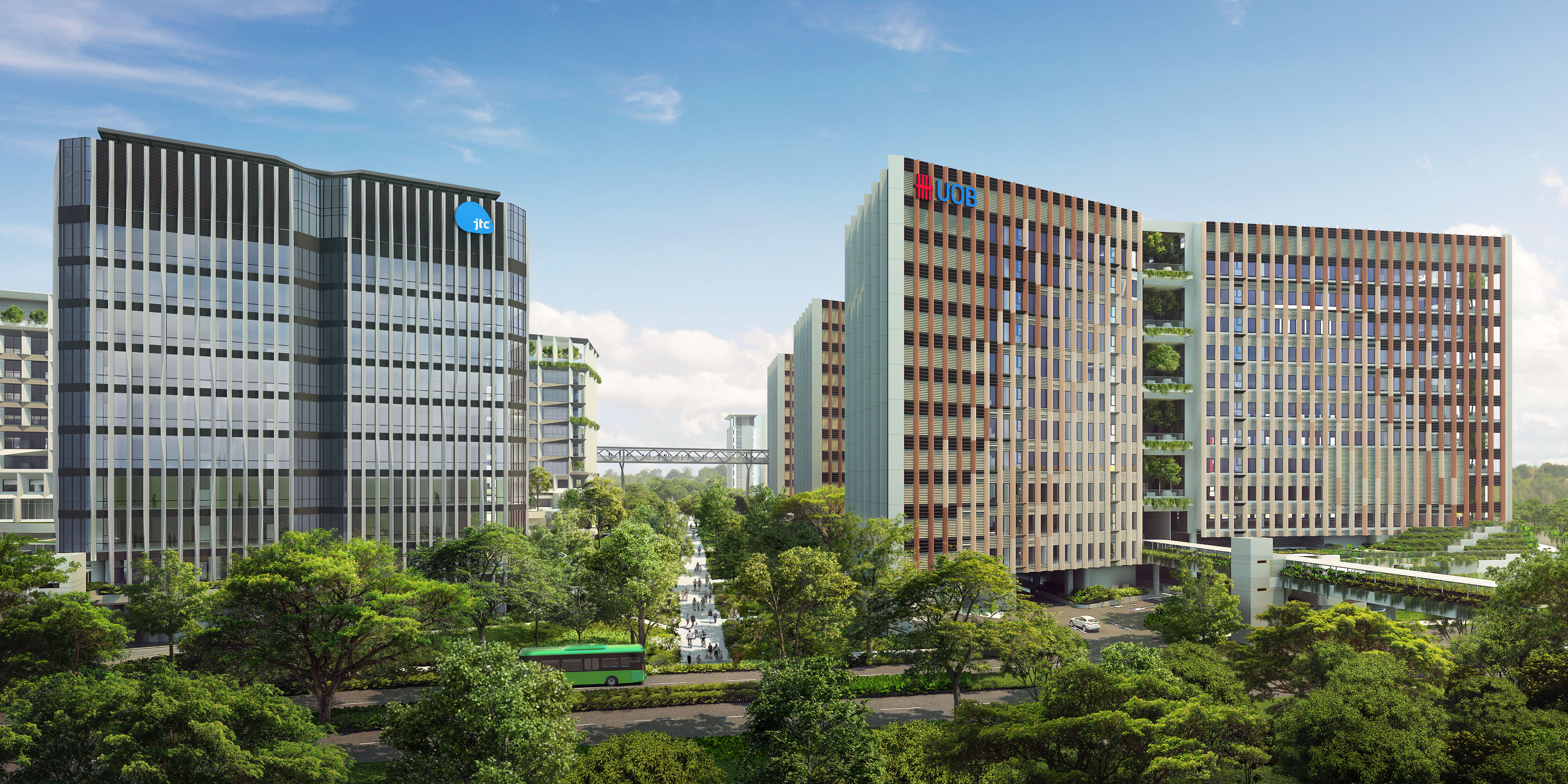 Artist’s Impression of UOB’s new global technology and innovation centre in JTC’s Punggol Digital  District