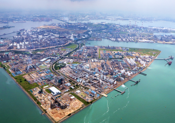 Aerial view of Jurong Island