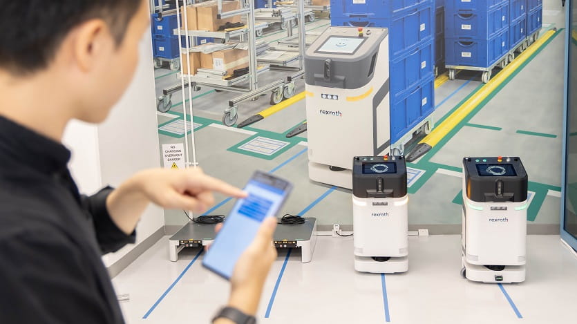 Automated guided vehicles utilise lasers to scan the surroundings of environments such as warehouses.