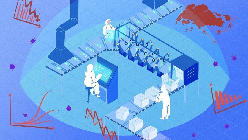 Illustration of manufacturing 4.0