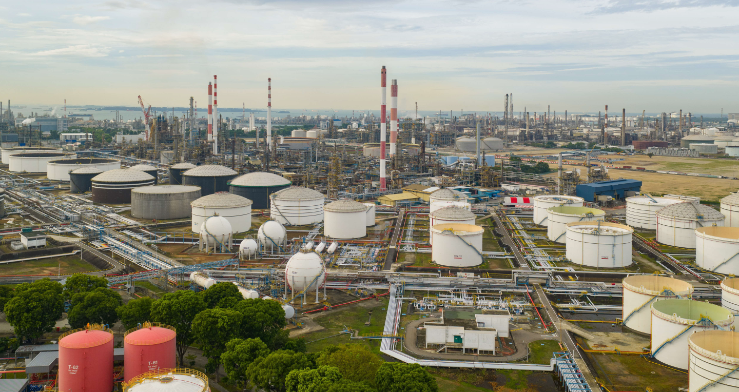 Aerial view of Jurong Island
