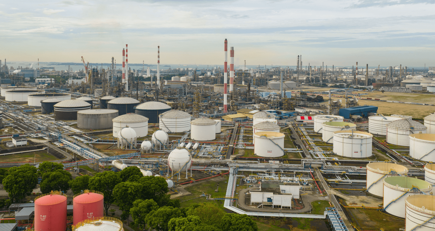 Aerial view of Jurong Island