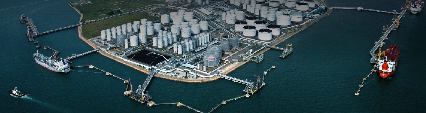 Aerial shot of energy and chemicals industry