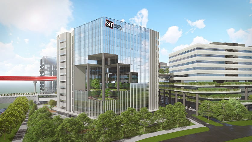 An artist impression of the future SIT campus in Punggol