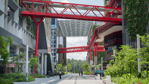 Campus boulevard at Punggol Digital District