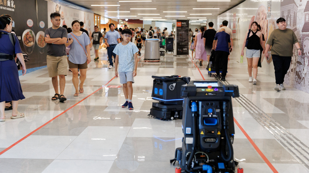 Smart robots at Punggol Digital District