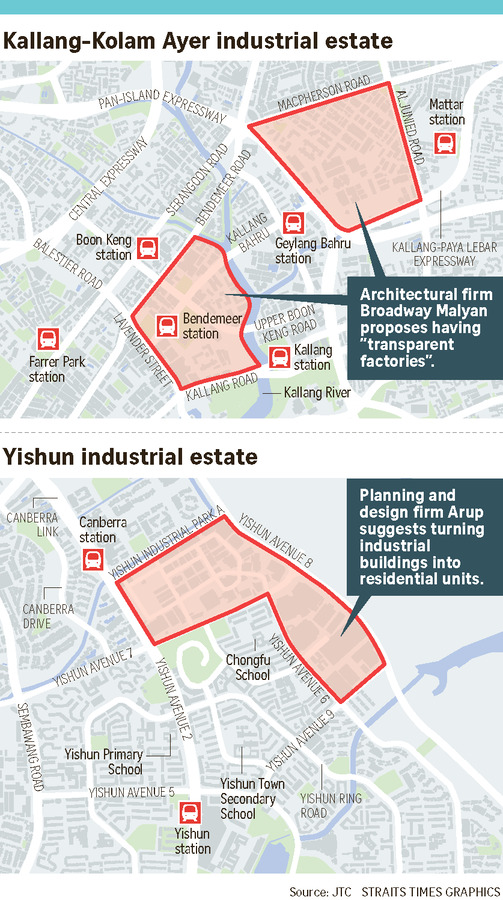 Yishun and Kallang-Kolam Ayer Industrial Estates